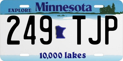 MN license plate 249TJP