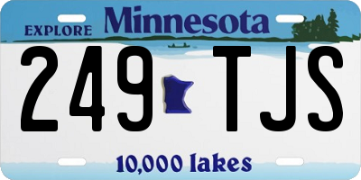 MN license plate 249TJS