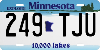 MN license plate 249TJU