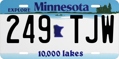 MN license plate 249TJW