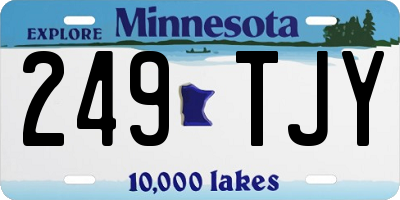 MN license plate 249TJY