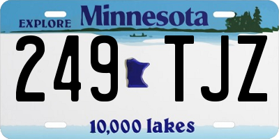 MN license plate 249TJZ