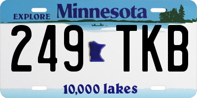MN license plate 249TKB