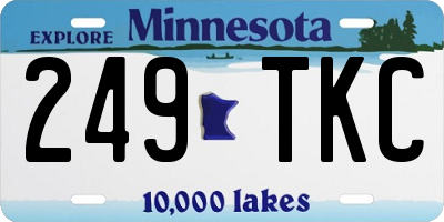 MN license plate 249TKC