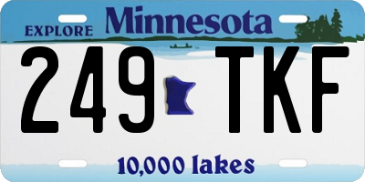 MN license plate 249TKF