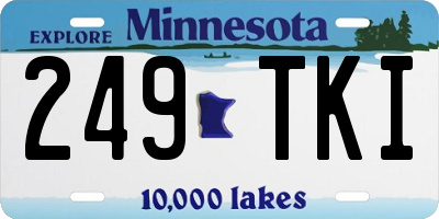 MN license plate 249TKI