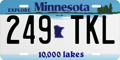 MN license plate 249TKL