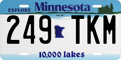 MN license plate 249TKM