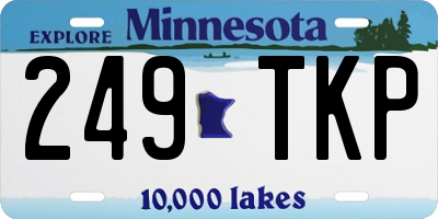 MN license plate 249TKP