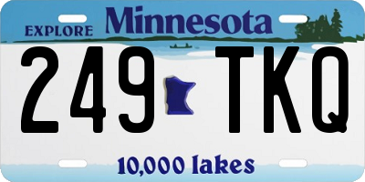 MN license plate 249TKQ
