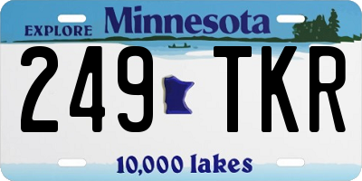 MN license plate 249TKR