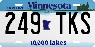 MN license plate 249TKS