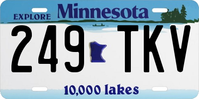 MN license plate 249TKV