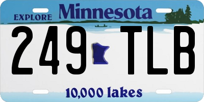 MN license plate 249TLB