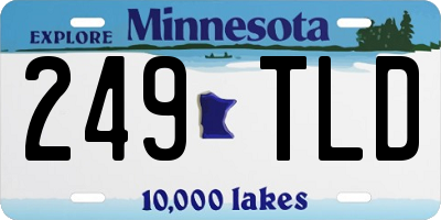 MN license plate 249TLD