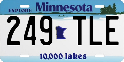 MN license plate 249TLE