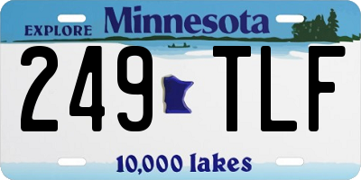 MN license plate 249TLF
