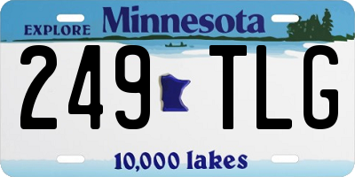 MN license plate 249TLG