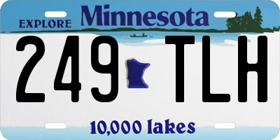 MN license plate 249TLH