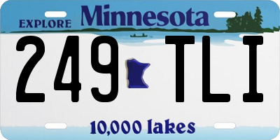MN license plate 249TLI
