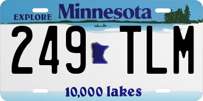 MN license plate 249TLM