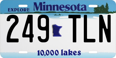 MN license plate 249TLN