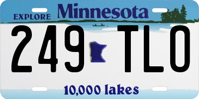 MN license plate 249TLO