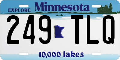 MN license plate 249TLQ