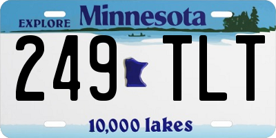 MN license plate 249TLT