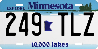 MN license plate 249TLZ