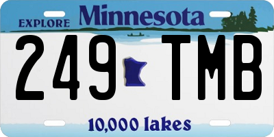 MN license plate 249TMB