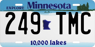 MN license plate 249TMC