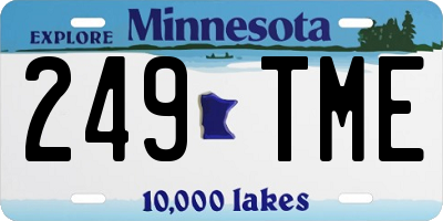 MN license plate 249TME