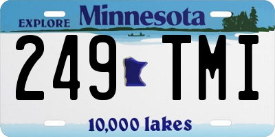 MN license plate 249TMI