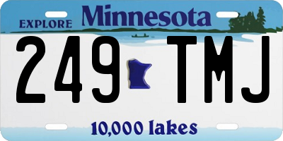 MN license plate 249TMJ