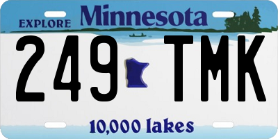 MN license plate 249TMK