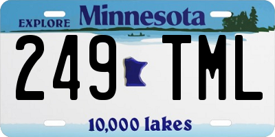 MN license plate 249TML