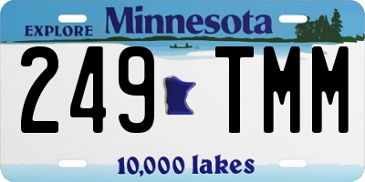 MN license plate 249TMM