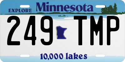 MN license plate 249TMP