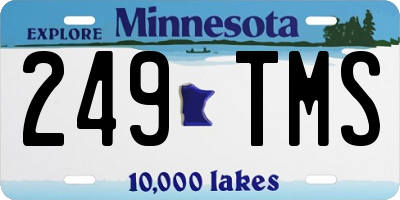 MN license plate 249TMS