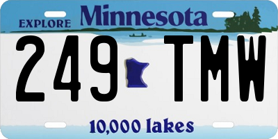 MN license plate 249TMW