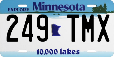 MN license plate 249TMX