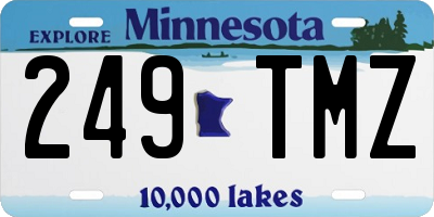 MN license plate 249TMZ