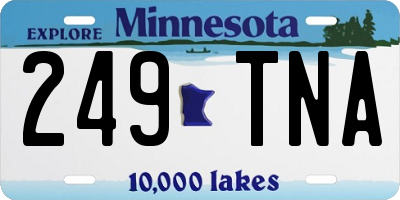 MN license plate 249TNA