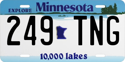 MN license plate 249TNG