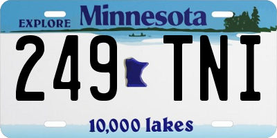 MN license plate 249TNI