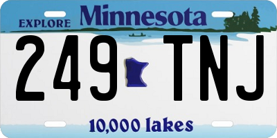MN license plate 249TNJ