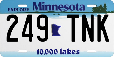 MN license plate 249TNK