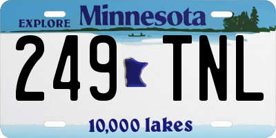 MN license plate 249TNL