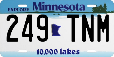 MN license plate 249TNM